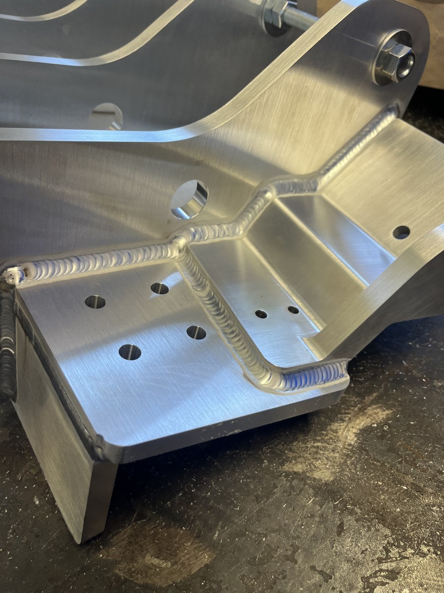 Detail of an aluminum assembly fabricated by Jones